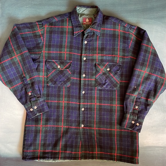 Vintage High Sierra Plaid Insulated Wool Shirt - Picture 2 of 10